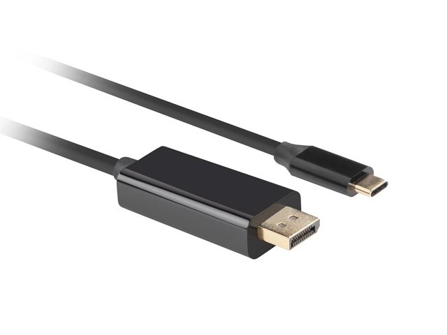 Kabel USB-C na DisplayPort 1.8m 4K 60Hz černý