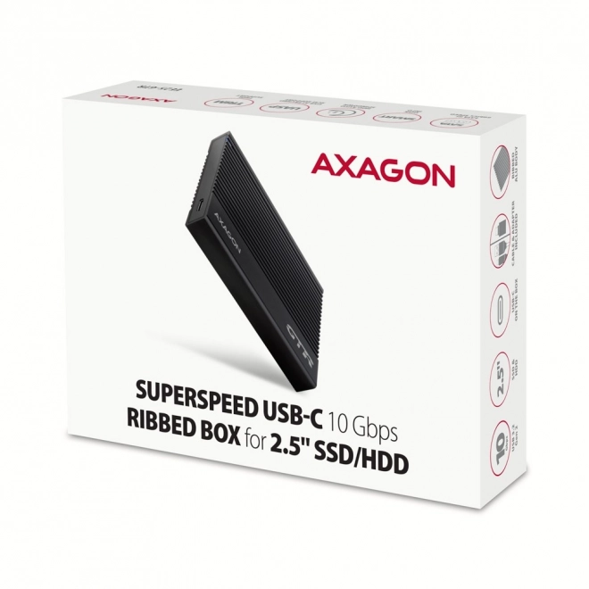 Hliníkové pouzdro pro externí disky USB3.2 Gen 2 - SATA 6G 2.5" SSD/HDD