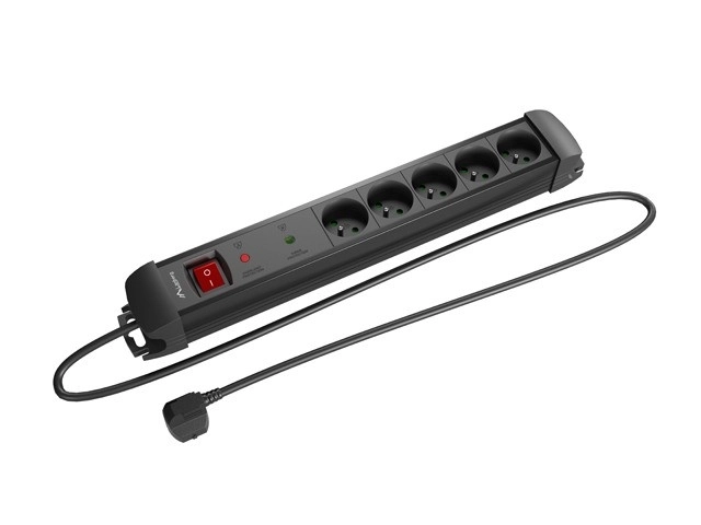 Napájecí lišta 1,5 m 5x230V SP1-05E-0150-BK