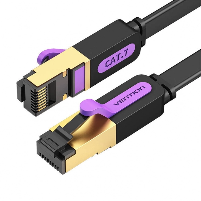 Plochý síťový kabel UTP CAT7 Vention ICABH RJ45 Ethernet 10Gbps 2m černý