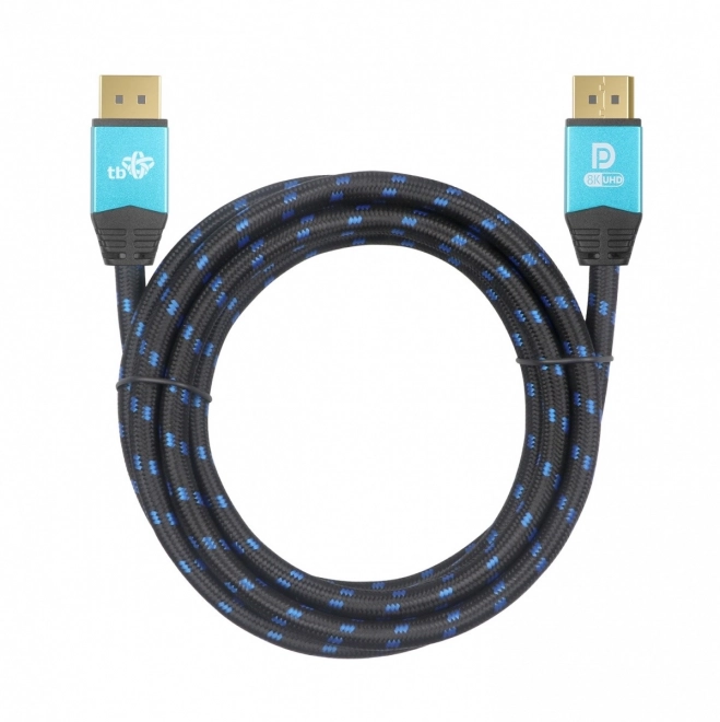 DisplayPort kabel 8K UHD s modrými konektory 2 m