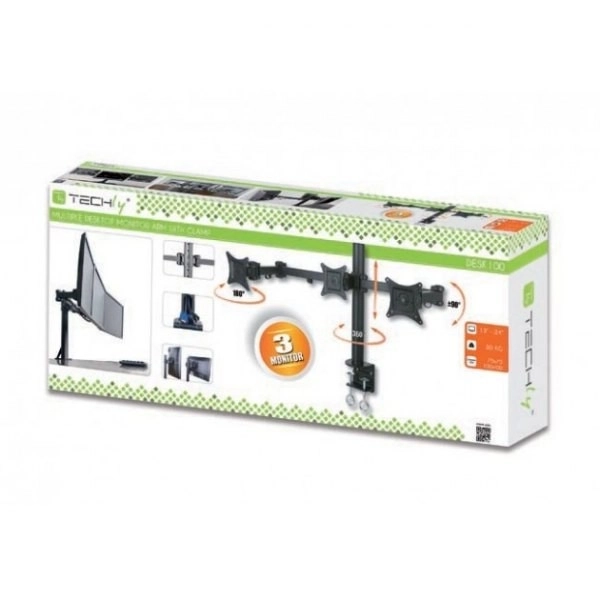 Stolní držák LCD/LED 13-24 palců, trojitý 3x10 kg, černý