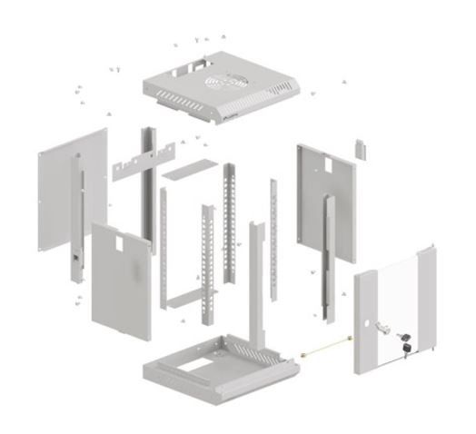 Instalační skříňka RACK Lanberg WF11 10 palců