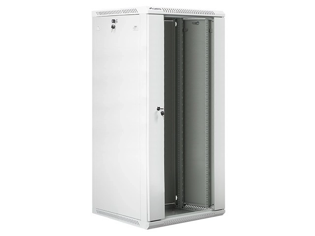 Nástěnná instalační skříň 19" 27U 600x600 mm se skleněnými dveřmi