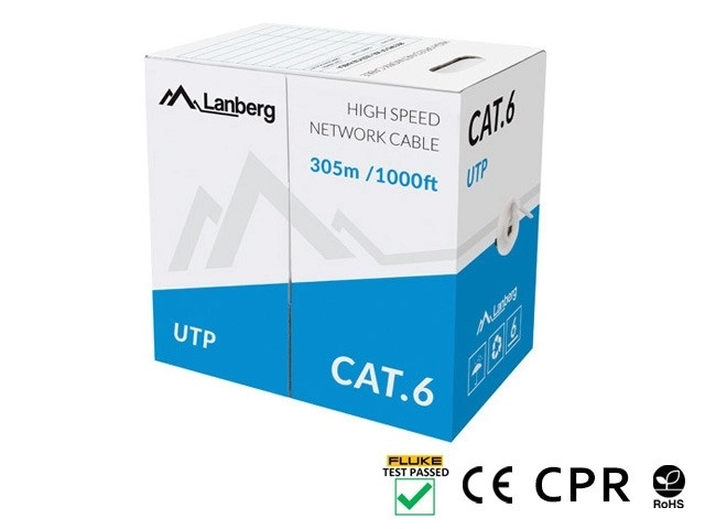 UTP Cat.6 CU 305m vodič šedý