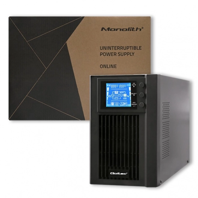 Záložní zdroj UPS online čistá sinusová vlna 1KVA 800W LCD USB