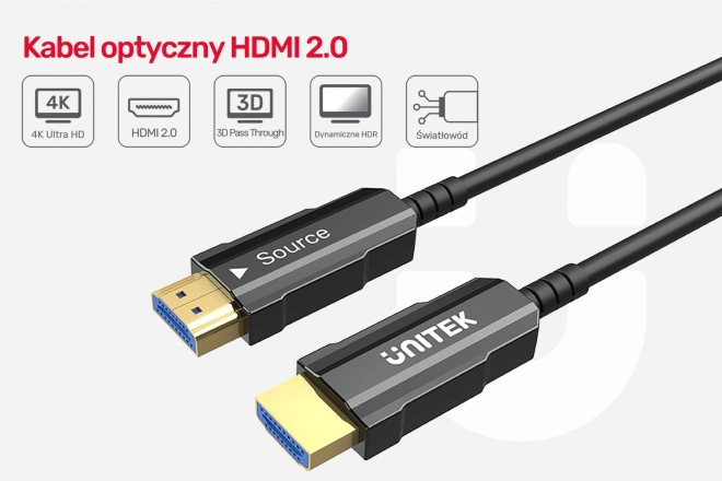 Optický kabel HDMI 2.0 25 m AOC 4K60Hz C11072BK-25M