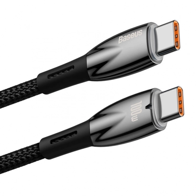 Kabel Baseus Glimmer USB-C na USB-C 100W 1m černý