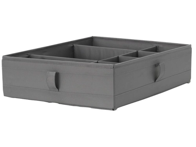 Organizér na spodní prádlo do zásuvky šedý