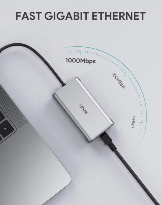 CB-C91 hliníkový USB-C HUB | 8v1 | RJ45 Ethernet 10/100/1000Mbps | 3xUSB 3.1 | HDMI 4k@30Hz | SD a micro SD | USB-C Power Delivery 100W