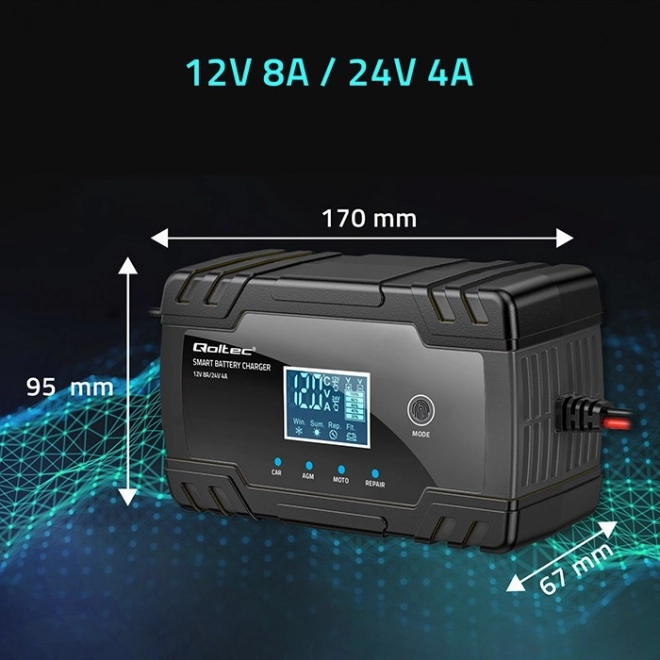 Inteligentní nabíječka autobaterií 12V/24V s funkcí opravy