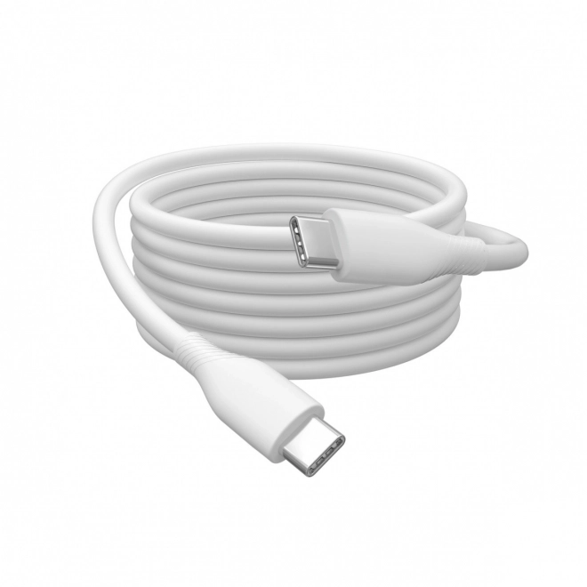 Silikonový napájecí kabel USB-C - USB-C, USB 2.0 60W, 1m Bílá