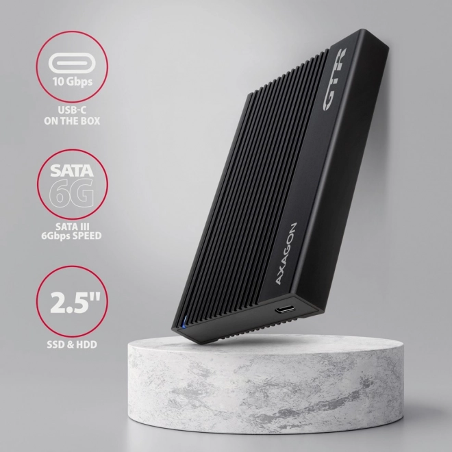 Hliníkové pouzdro pro externí disky USB3.2 Gen 2 - SATA 6G 2.5" SSD/HDD