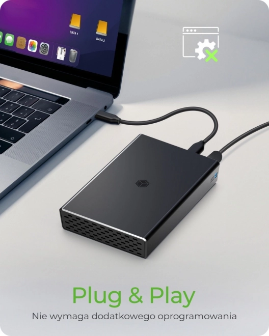 Externí Raid kryt IB-RD2253-C31 pro 2,5 SATA HDD na USB 3.2 Gen 2, RAID 0,1, JEDEN, VELKÝ