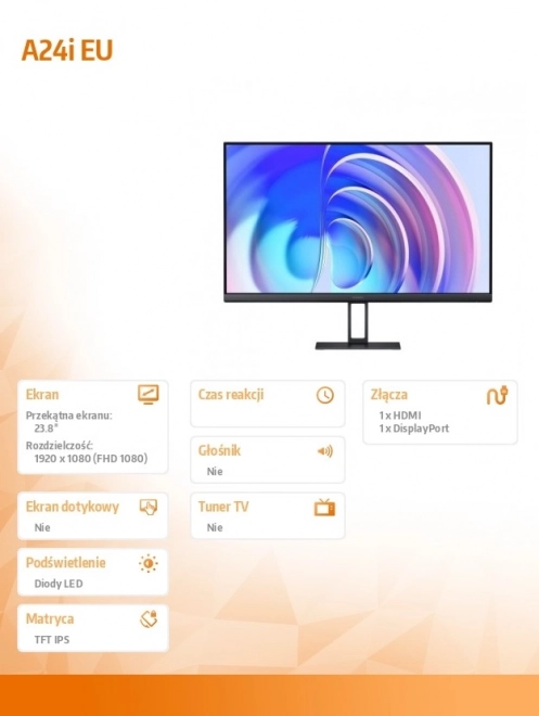 Monitor Xiaomi 23,8" IPS s Full HD rozlišením