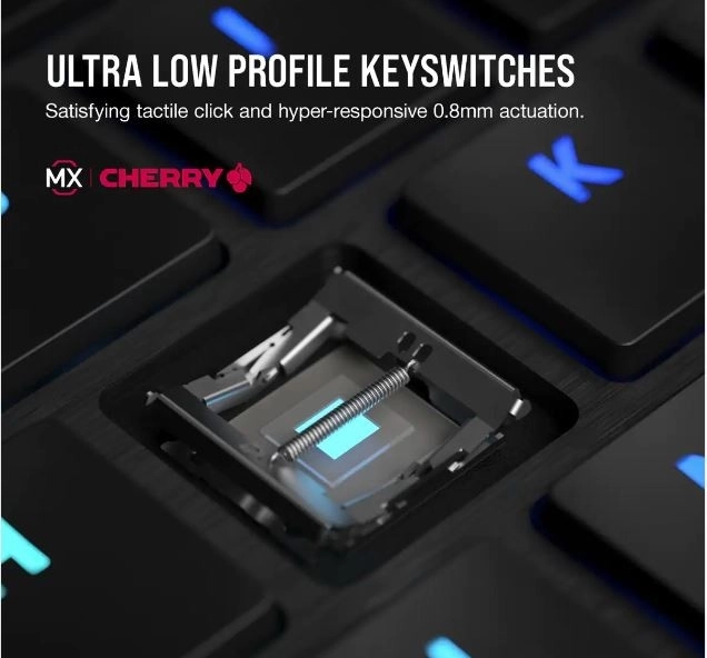K100 RGB Air Wireless Ultra Thin Cherry MX Keyboard
