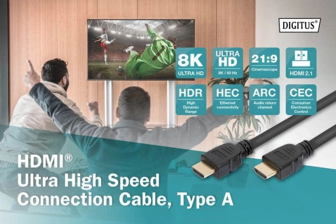Připojovací kabel HDMI Ultra HighSpeed s Ethernetem 8K 60Hz UHD