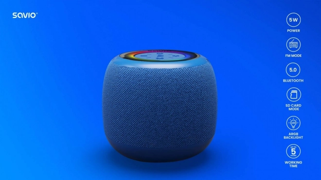 Bezdrátový reproduktor Bluetooth 5W, BS-042, modrý