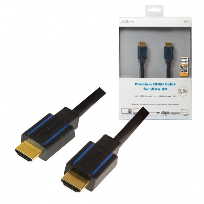 Kabel HDMI Ultra HD 7.5m Premium