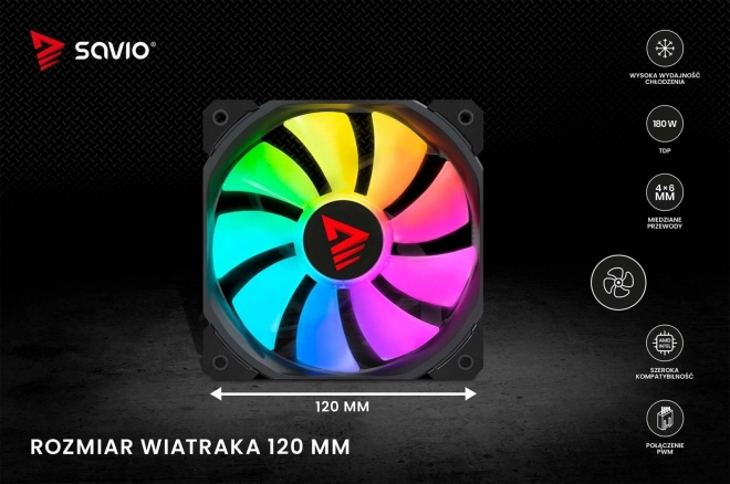 Chladič procesoru Savio Vortex X2 ARGB