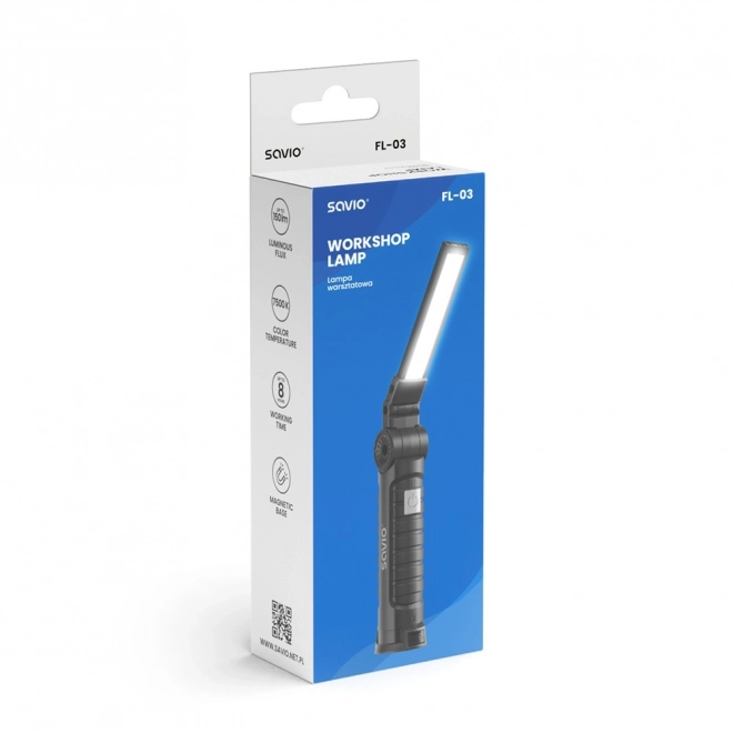 Akumulátorová dílenská LED lampa s nastavitelnou hlavou