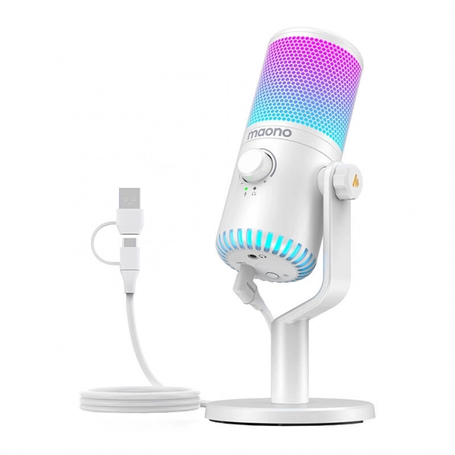 Herní mikrofon Maono DM30RGB (bílý)