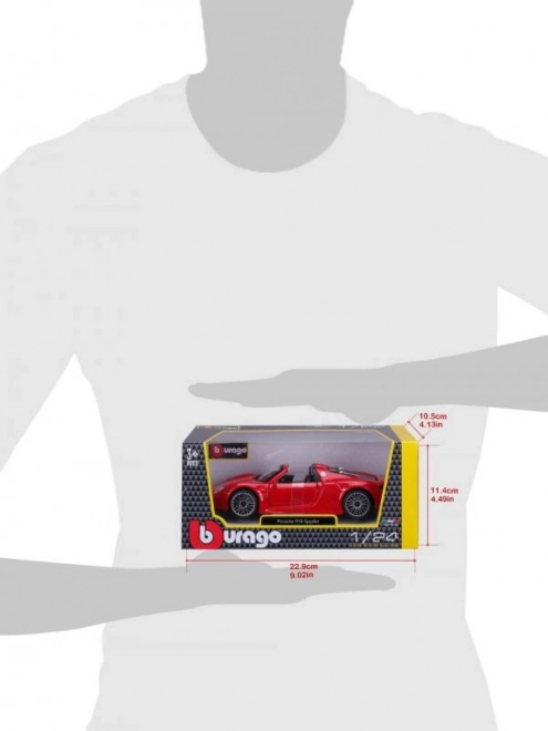 Kovové autíčko Porsche 918 Spyder červené