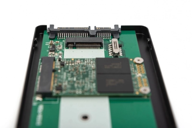 Adaptér SATA/HDD 2,5" M.2 /mSATA SATA 3,6 Gbit/s, zápis až 520 MB/s Hliníkový