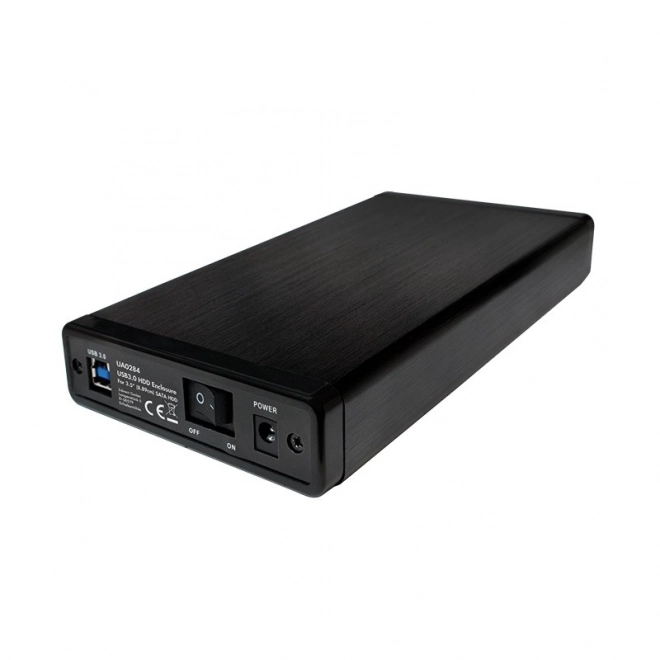 externí box na HDD 3,5" SATA s USB 3.0, černý hliníkový