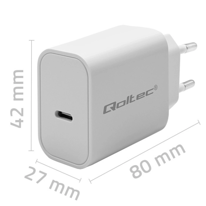 Rychlá nabíječka USB-C 20W bílá