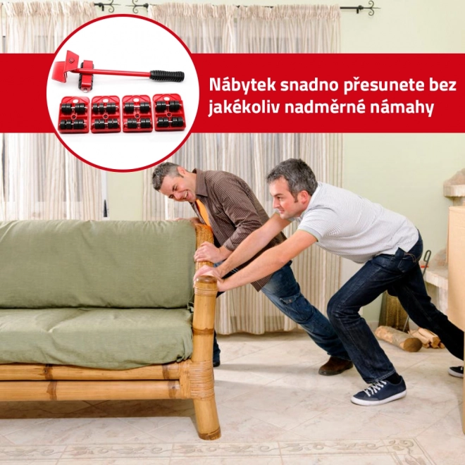 Sada na přesun nábytku – Červená