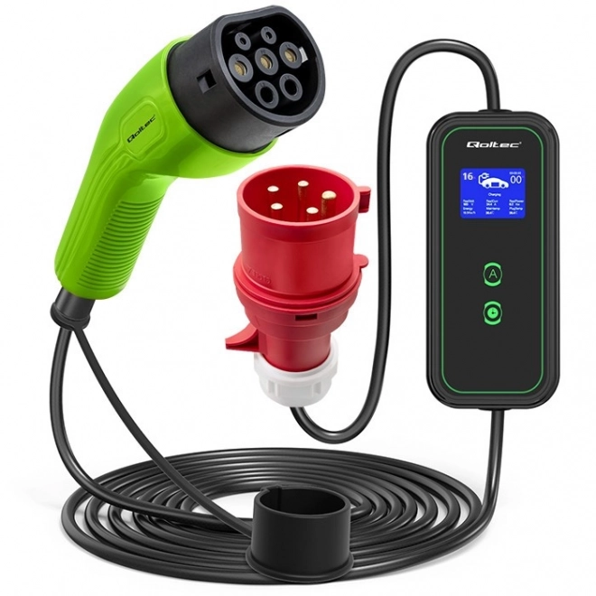 Mobilní nabíječka pro elektromobily Qoltec EV s LCD displejem a nastavitelným proudem