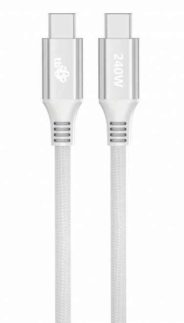 Kabel USB C - USB C 1m 240W bílý