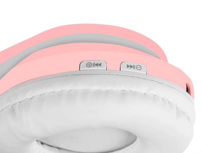 Bezdrátová bluetooth sluchátka s ušima – Růžová
