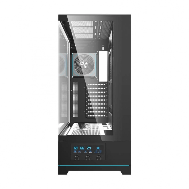 Počítačová skříň Darkflash DY451L PRO s ventilátorem (černá)
