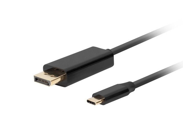 Kabel USB-C na DisplayPort 1.8m 4K 60Hz černý