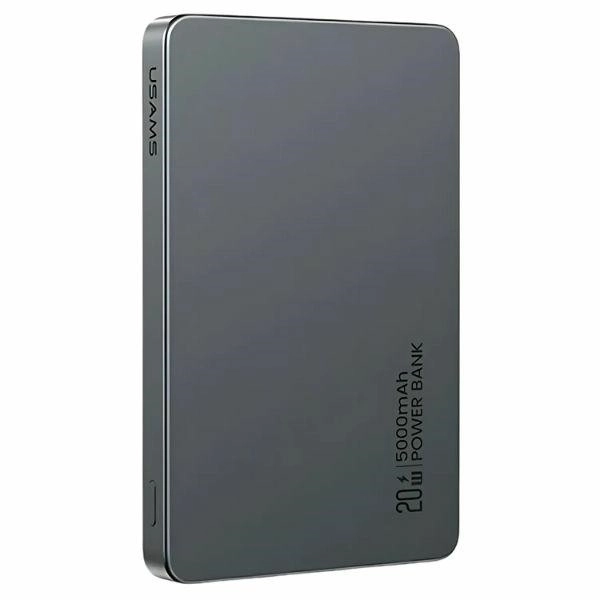 Indukční powerbanka 5000mAh 20W Magsafe PD Fast Charge šedá