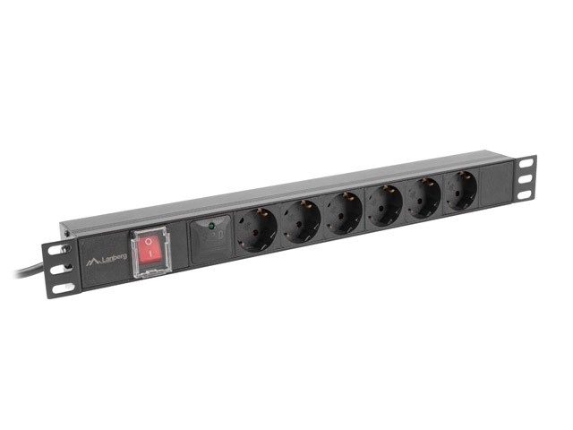 Listva zasilająca Rack 19" PDU 1U Lanberg