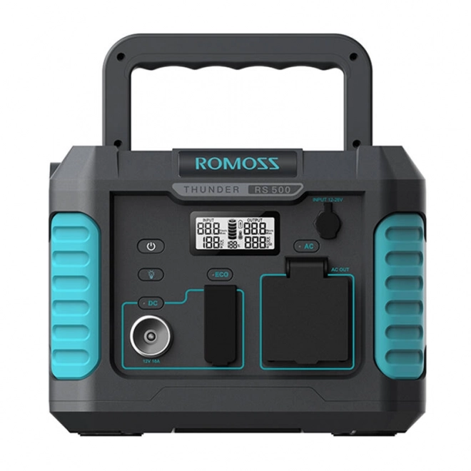 Přenosná napájecí stanice Romoss RS500 řady Thunder, 500 W, 400 Wh
