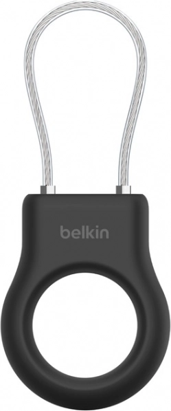 Bezpečný držák s kabelem pro AirTag černý