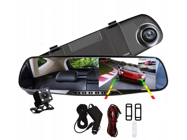 Full HD inteligentní zpětné zrcátko s parkovací kamerou a záznamníkem - 32 GB