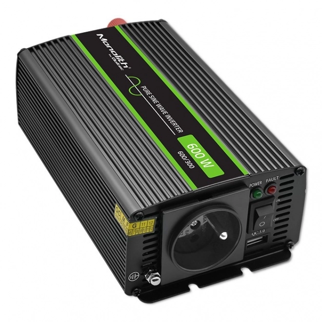 Převodník napětí Qoltec čistý sinus 300W/600W