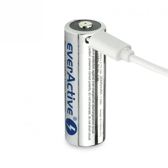 Dobíjecí akumulátor EverActive 18500 Li-ion 3,7V 2100 mAh USB-C