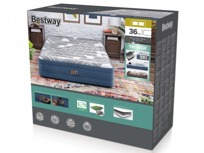 Pohodlná matrace Bestway 2s Queen 203x152x36cm s vestavěným čerpadlem 6712Y