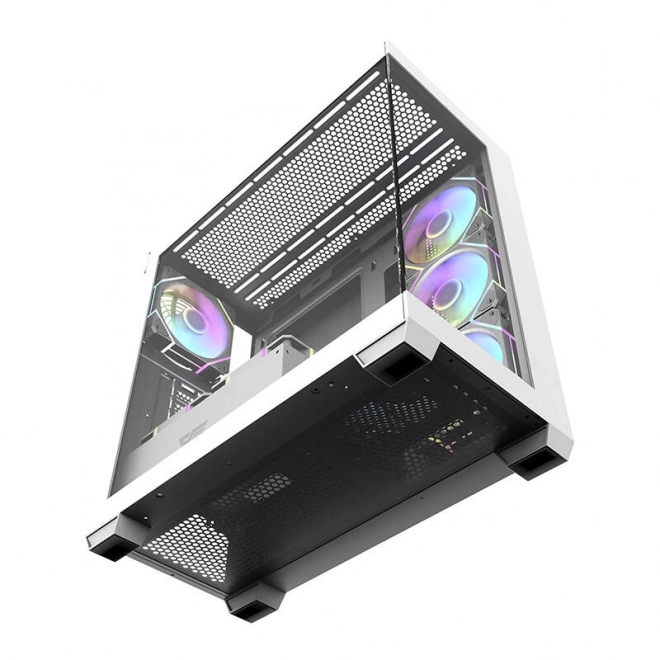 Počítačová skříň Darkflash DS900 (bílá) + 7 ventilátorů ARGB