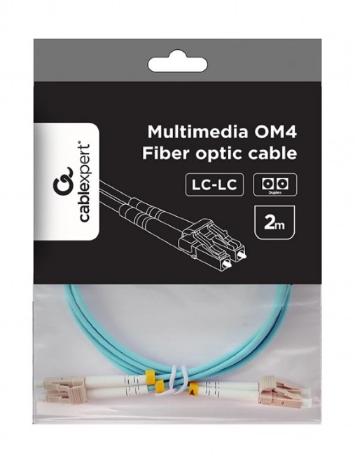 Duplexní víceprostorový optický kabel OM4 LC/LC 2m