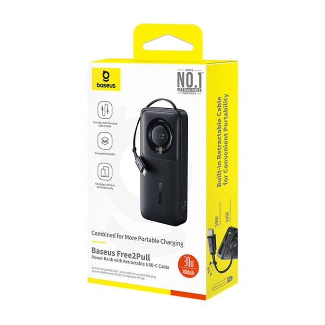 Powerbanka Baseus OS Free2Pull 10000 mAh s USB-C kabelem