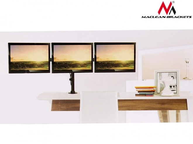 Dvouramenný stolní držák pro 3 LCD monitory MC-691 13"-27" 8kg