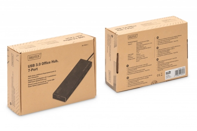 USB 3.0 hub 7portový, hliníkový
