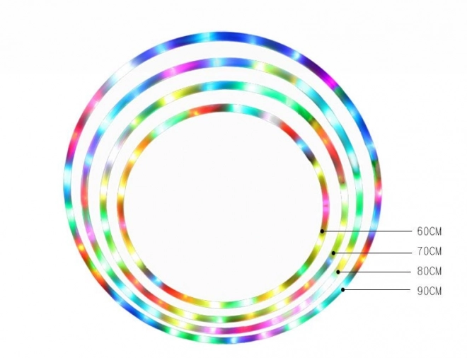 LED svítící hula hop, 90 cm